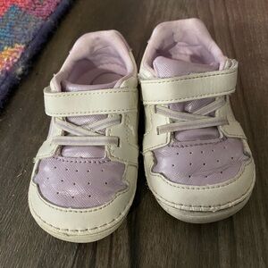 Stride Rite Toddler Size 5.5 White and Purple Sneakers